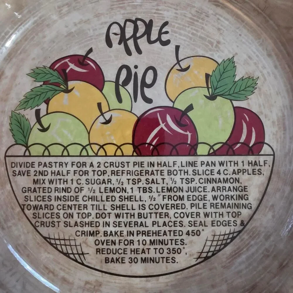 Hankook Apple Pie Plate Baking Dish Pie Recipe